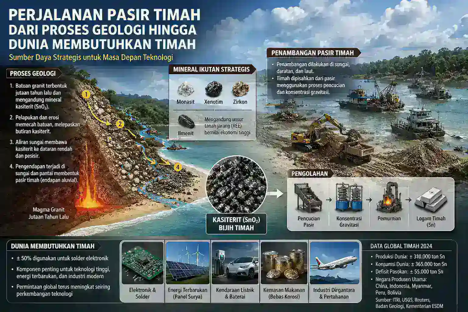 Mengungkap Rahasia Geologi Pasir Timah: Warisan Alam yang Diburu Dunia