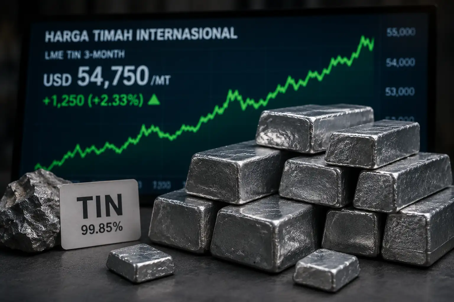 Harga Timah Internasional Kembali Menguat, Sentuh Level Tinggi di Pasar Dunia