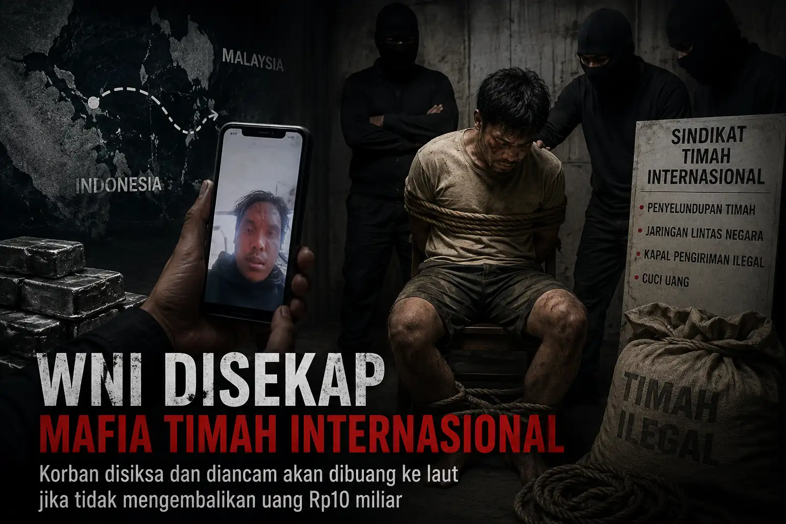 Mafia Timah Internasional Menggila WNI Diancam Dieksekusi ke Laut, Bareskrim Polri Kejar Otak Sindikat Timah Antar Negara 