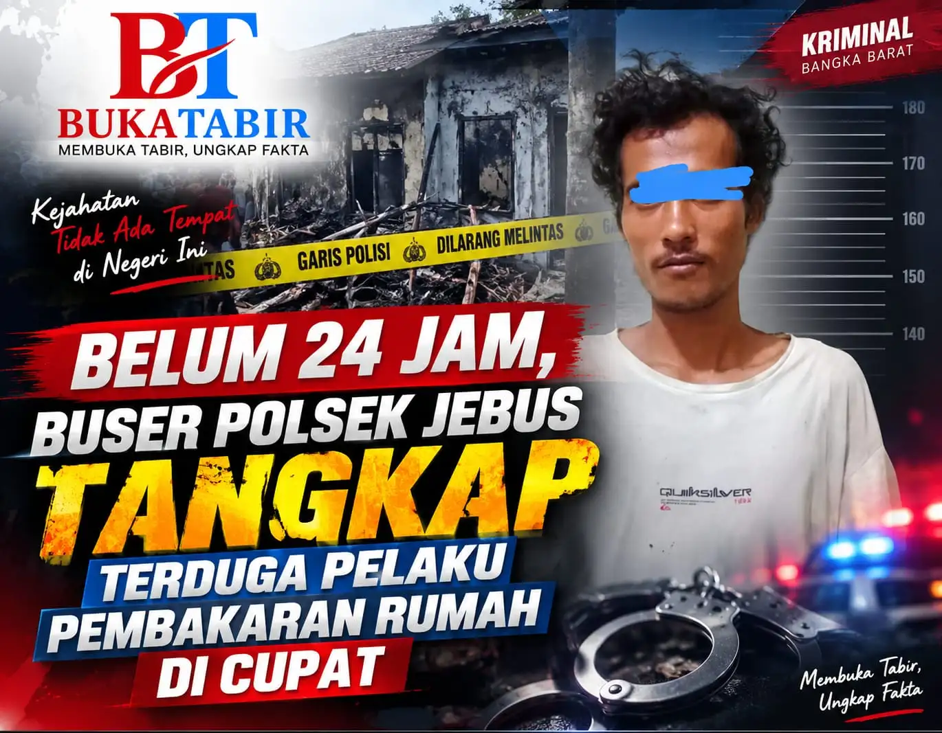 Kapolsek Jebus Tegaskan Respons Cepat: Belum 24 Jam, Buser Amankan Terduga Pelaku Pembakaran Rumah di Cupat
