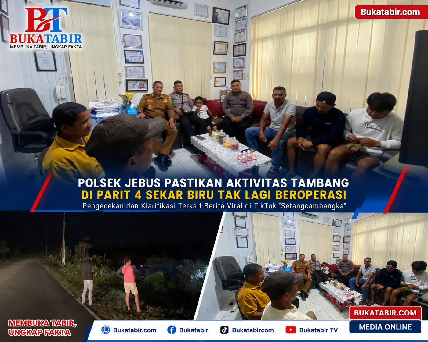 Tindaklanjuti Video Viral, Polsek Jebus Pastikan Aktivitas Tambang di Parit 4 Sekar Biru Berhenti