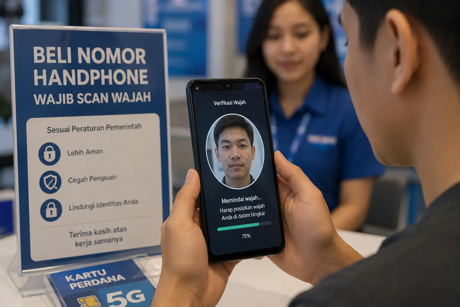 Beli Kartu SIM Kini Wajib Scan Wajah, Aturan Baru Berlaku Juli 2026