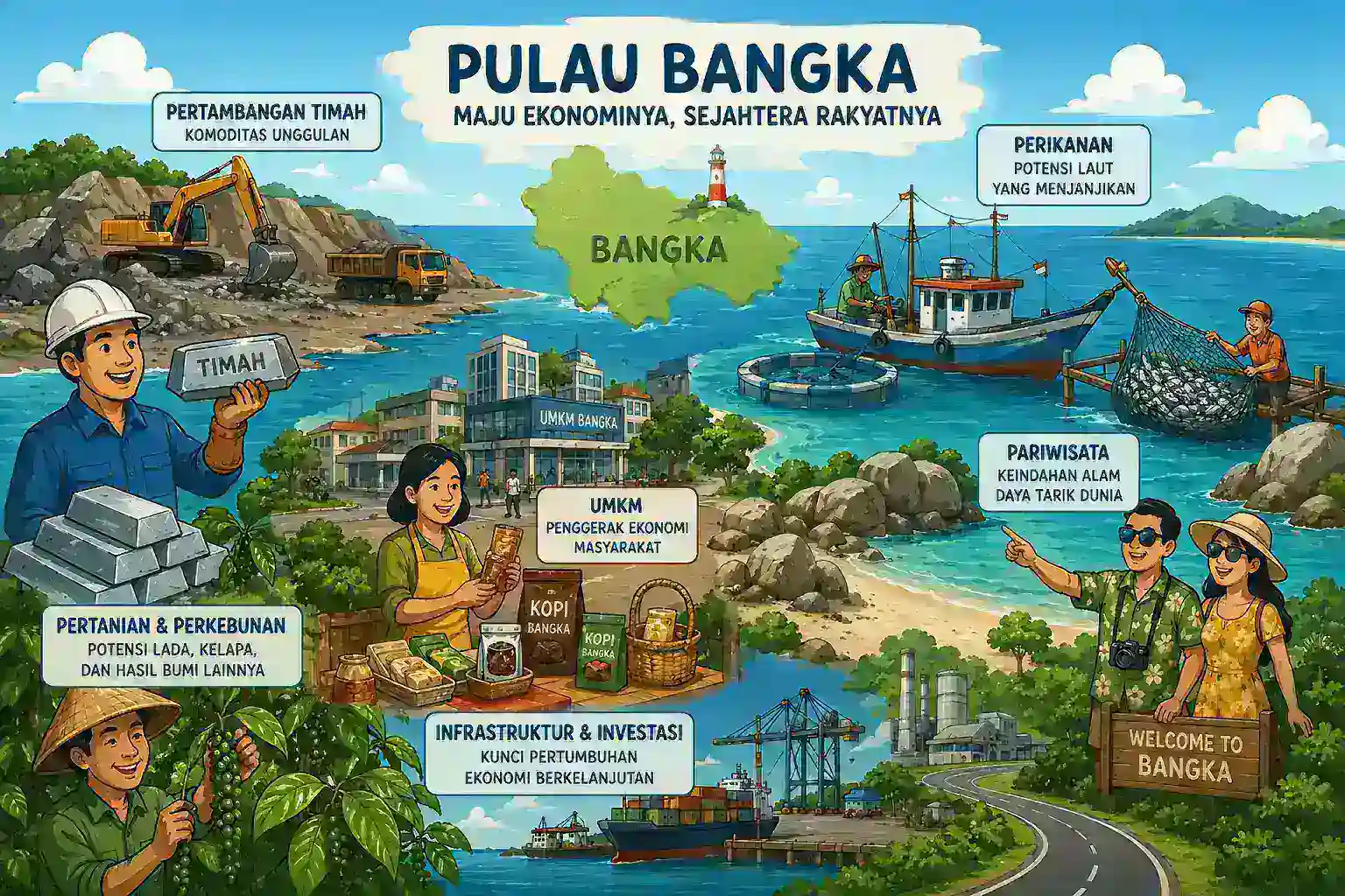 Pulau Bangka, Jantung Ekonomi Kepulauan yang Terus Bertumbuh