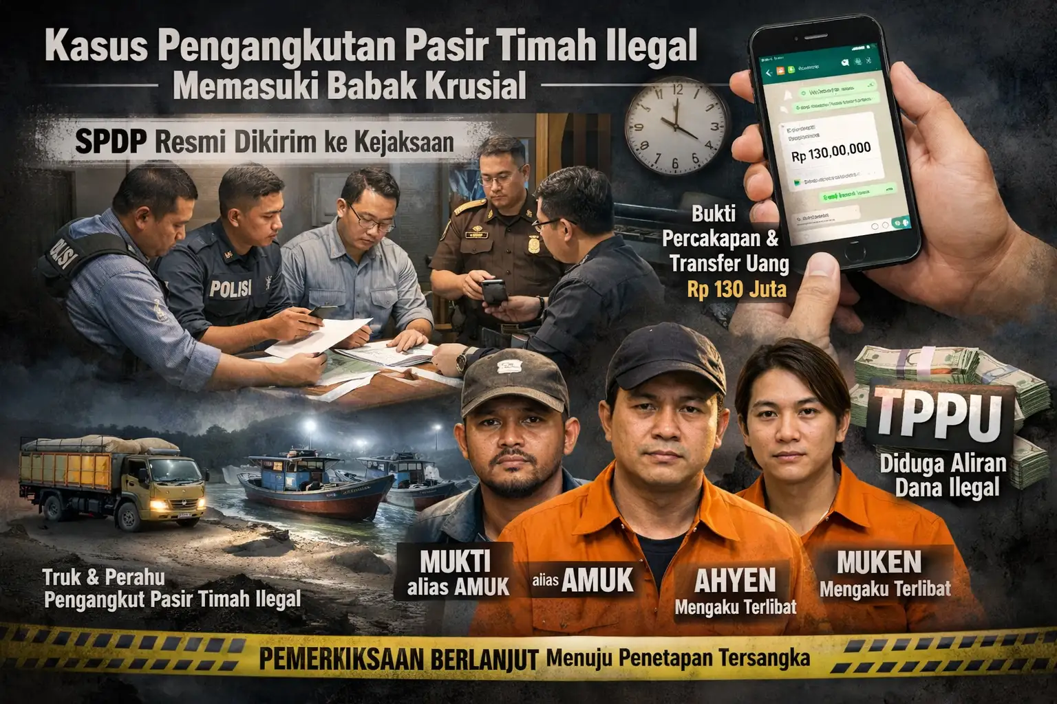 Gelar Perkara Ahyen Cs Menguat, SPDP Meluncur ke Kejaksaan: Jejak Rp130 Juta dan Dugaan TPPU Terkuak