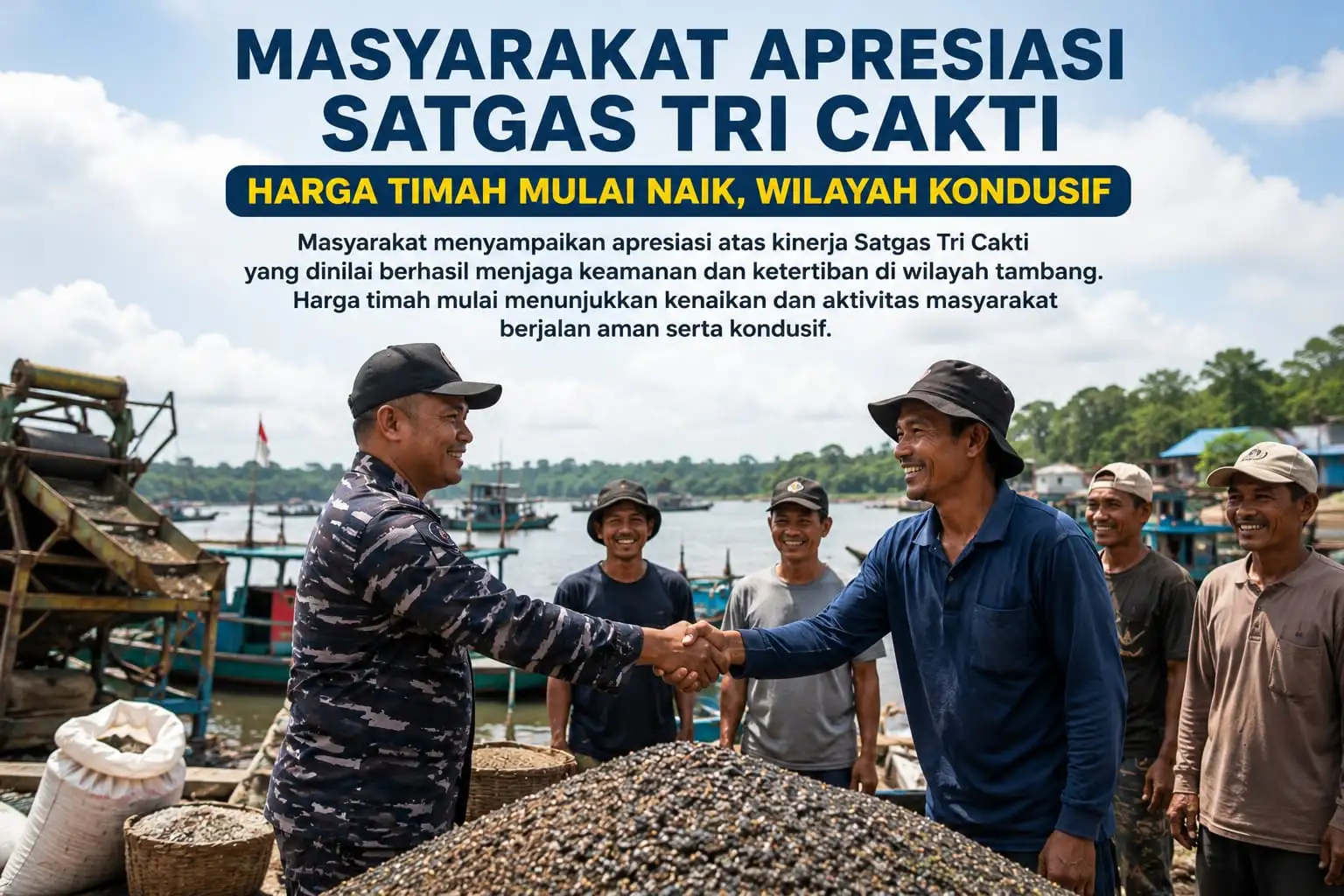 Masyarakat Apresiasi Satgas Tri Cakti, Harga Timah Mulai Naik dan Wilayah Tambang Semakin Kondusif