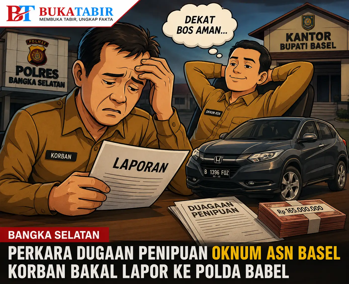 Kasus Dugaan Penipuan Oknum ASN PUPR Basel Memanas, Korban Tempuh Jalur Polda Babel