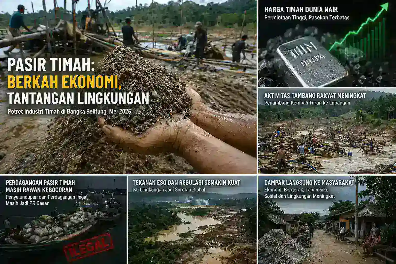 Lonjakan Harga Timah Dunia Dorong Harga Pasir Timah