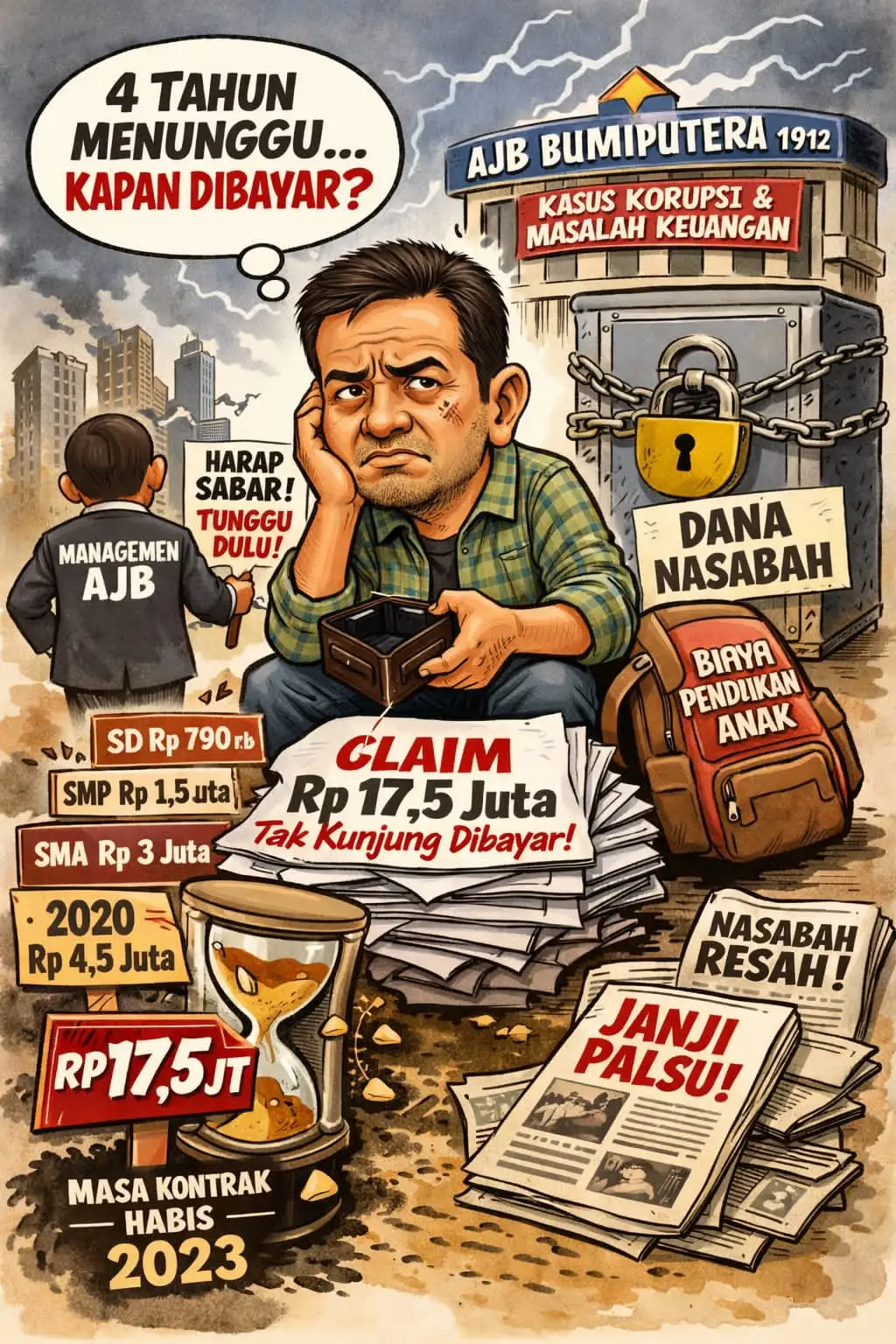 Janji Asuransi Pendidikan yang Menggantung: Nasabah AJB Bumiputera Menanti Klaim Rp17,5 Juta Selama Empat Tahun
