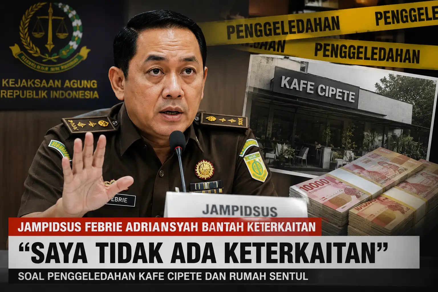 Buka Suara, Jampidsus Febrie Adriansyah Bantah Terkait Penggeledahan Kafe Cipete dan Rumah Sentul