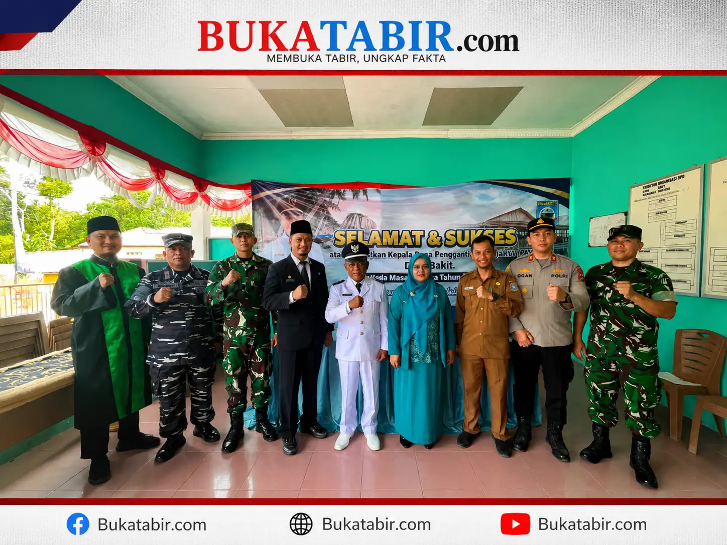 Kapolsek Jebus Dan Yonif TP 946 Hadiri Pelantikan Kades PAW Desa Bakit, Sinergi Demi Kemajuan Desa