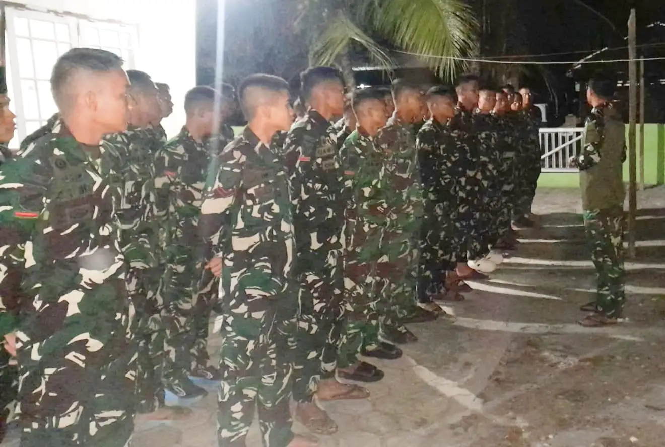 Tetap Ibadah Taraweh, Satgas TMMD Ke 127 Kodim 0432/Basel Safari Romadhon