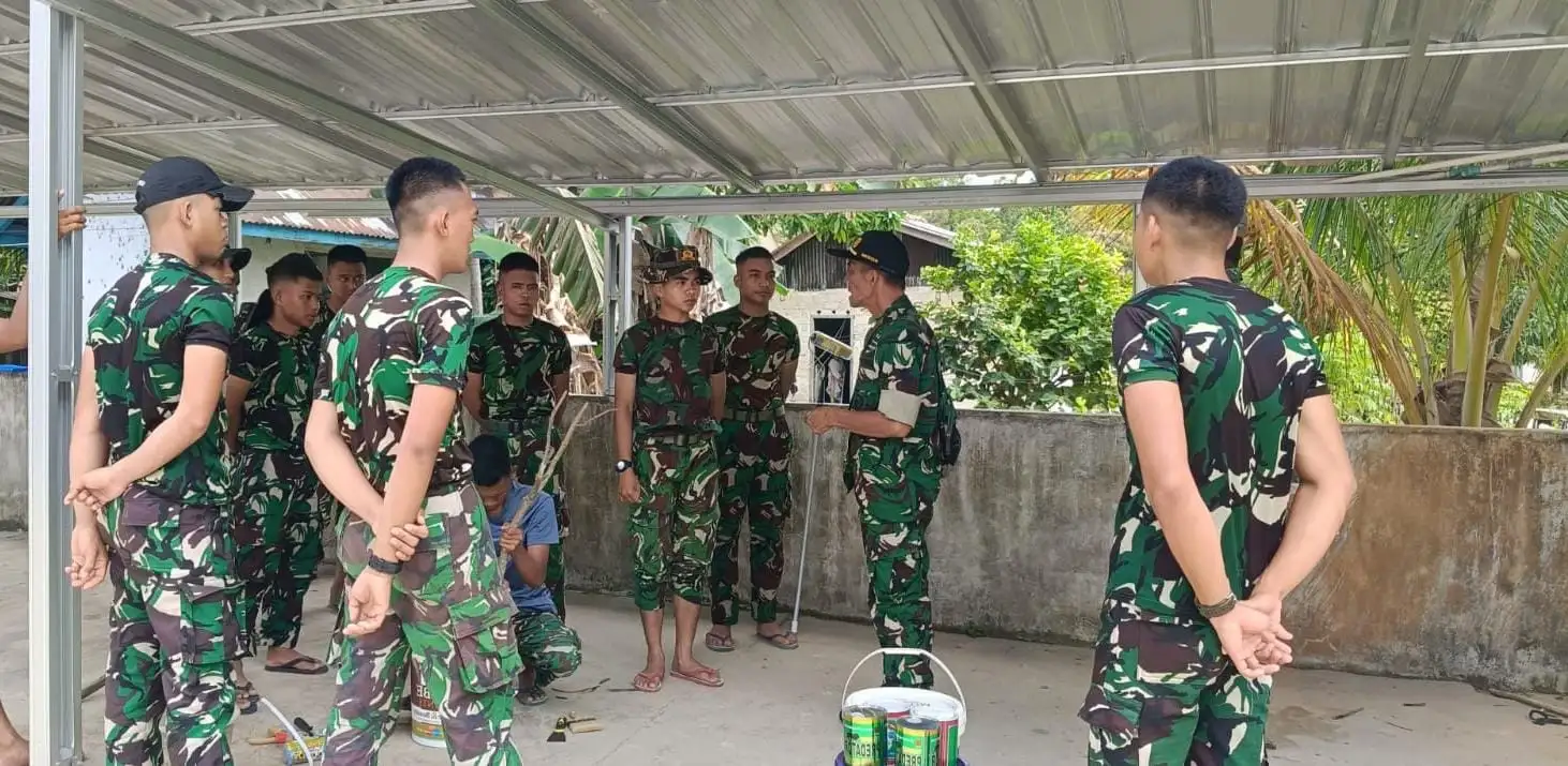 Satgas TMMD Ke 127 Kodim 0432/Basel Kebut Rehab Mushola di Pulau Lepar Toboali