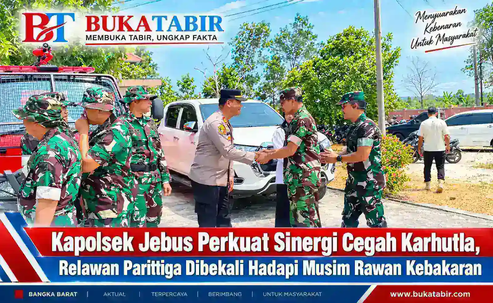Kapolsek Jebus Perkuat Sinergi Cegah Karhutla, Relawan Parittiga Dibekali Hadapi Musim Rawan Kebakaran