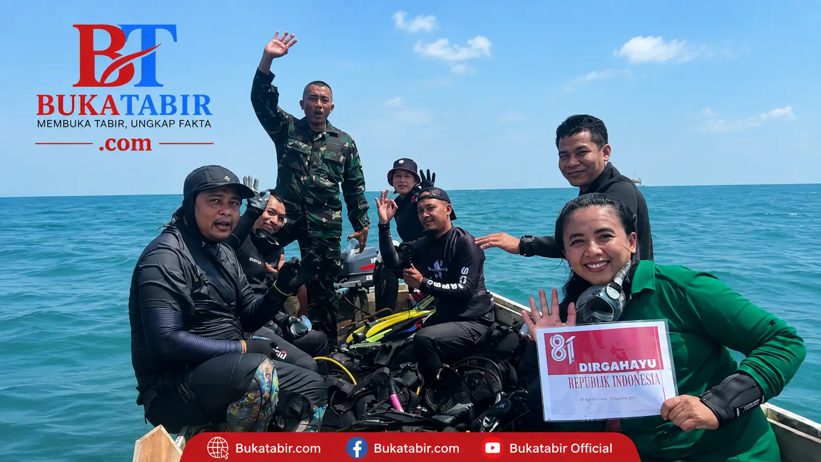 Semarak HUT ke-81 RI, Kodim 0431/Bangka Barat Pererat Kebersamaan dan Lestarikan Terumbu Karang di Pantai Rambat