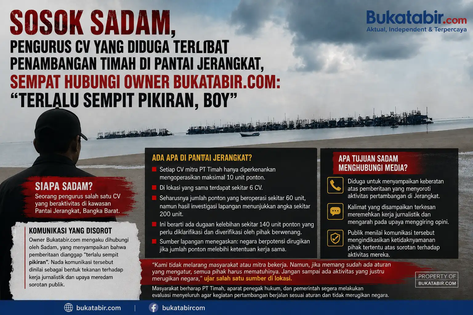 Di Balik Ramainya Dugaan Kelebihan Ponton Jerangkat, Mengapa Sadam Menghubungi Media?